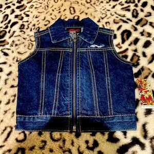 Ed Hardy Kids 18 month Denim Tiger Vest. Radical and rare.